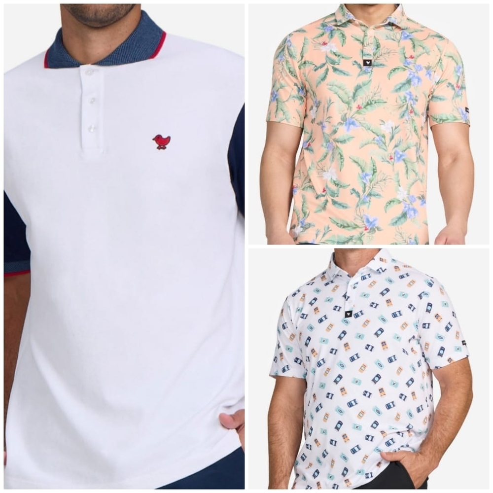 Bad Birdie Mens Golf Shirts (3) Brand New - XL